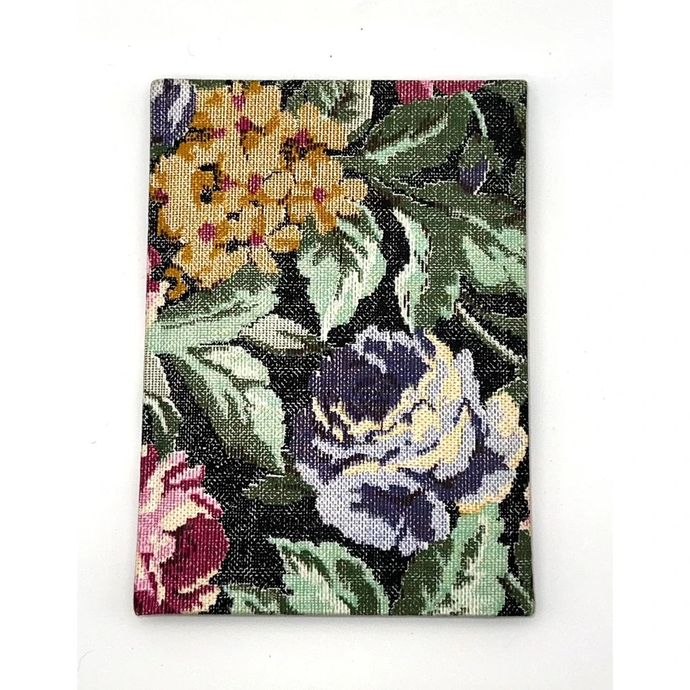 Vintage Floral Tapestry Address Book‎ Unused  Flower Hardcover Made in Taiwan